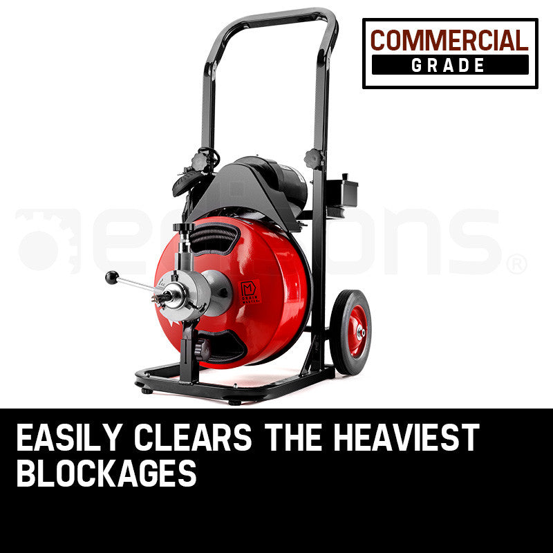 Commercial Drain Cleaner Electric Eel Rigid Plumbing Sewerage Pipe Machine