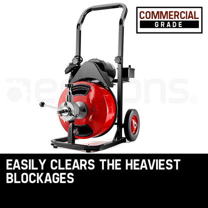 Commercial Drain Cleaner Electric Eel Rigid Plumbing Sewerage Pipe Machine