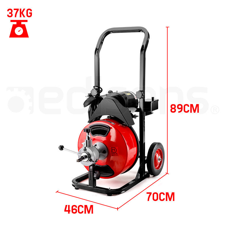 Commercial Drain Cleaner Electric Eel Rigid Plumbing Sewerage Pipe Machine