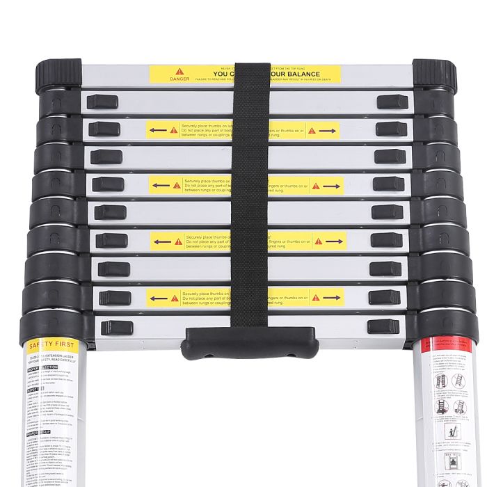 3.8M Telescopic Aluminium Multipurpose Ladder Extension Alloy Extendable Step