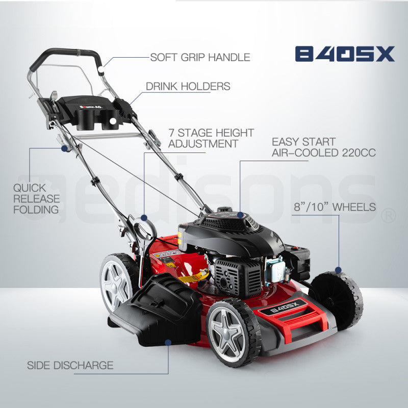 Petrol Lawn Mower 220cc 20" 4 Stroke Self Propelled