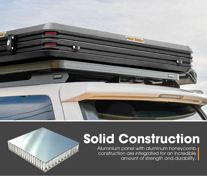 Alluminium Roof Top Tent Hardshell With Roof Rack + 200W Solar Panel