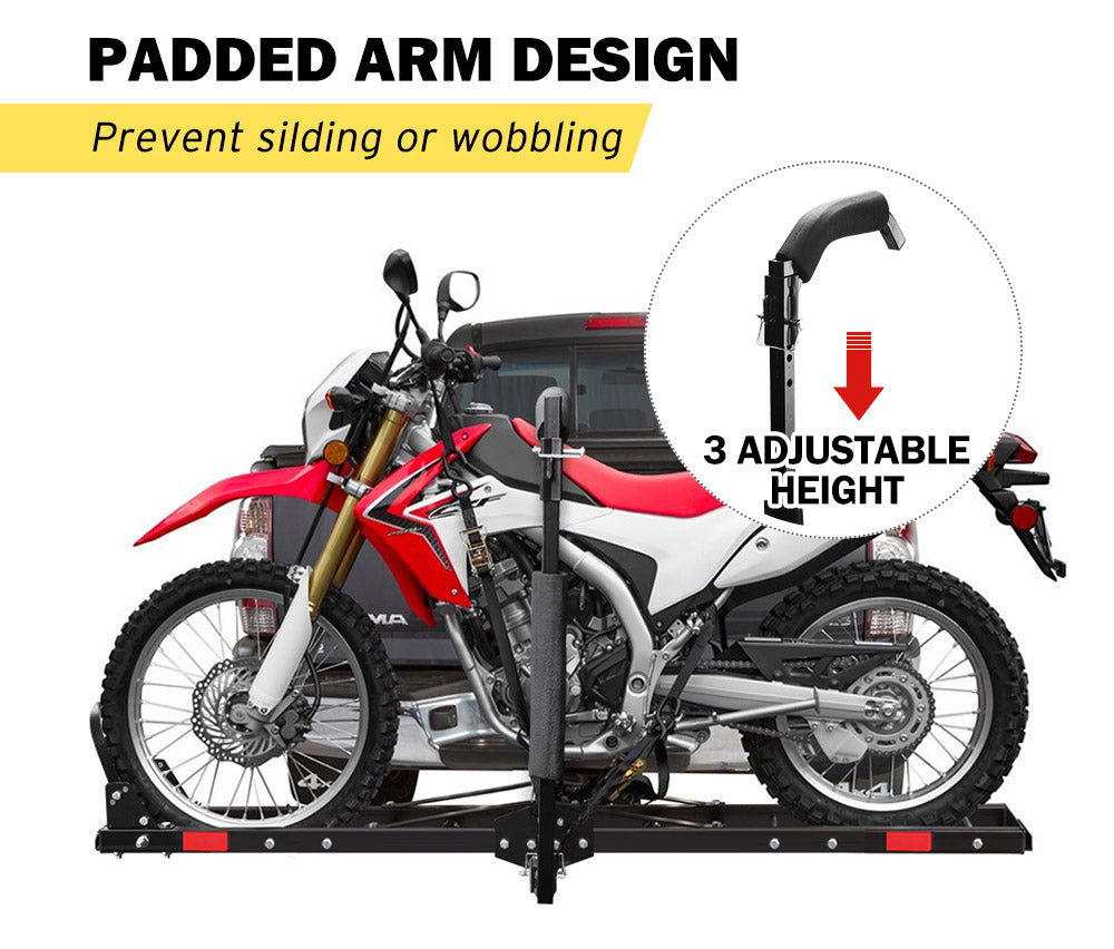 Motorcycle Carrier Rack 2" Towbar Arm Rack Dirt Bike
