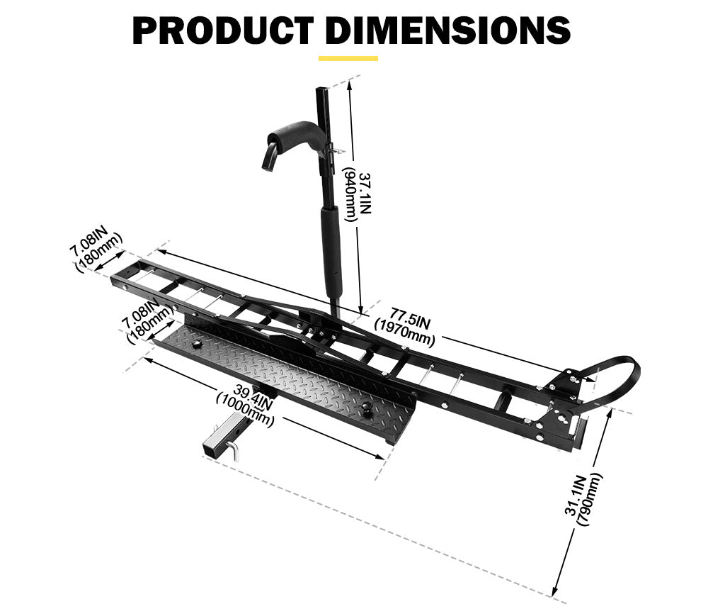 Motorbike towbar clearance carrier