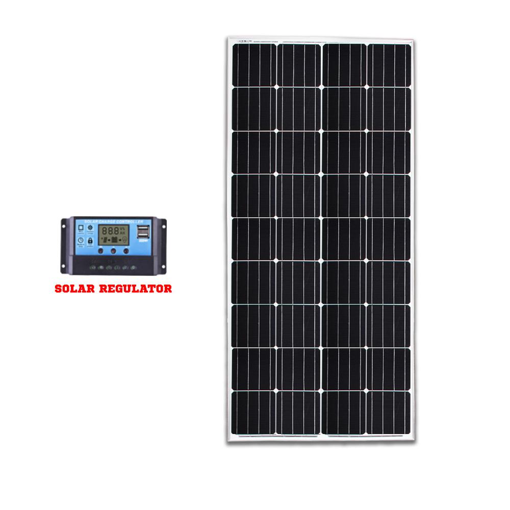 12V 200W Mono Solar Panel Kit Caravan Camping Power Battery Home Charging