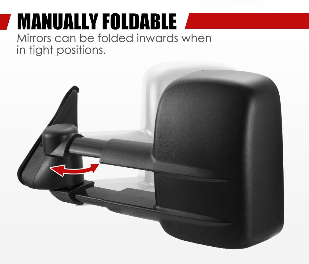 Extendable Towing Mirrors for Nissan Patrol GU Y60/Y61/Y62 1997- ON